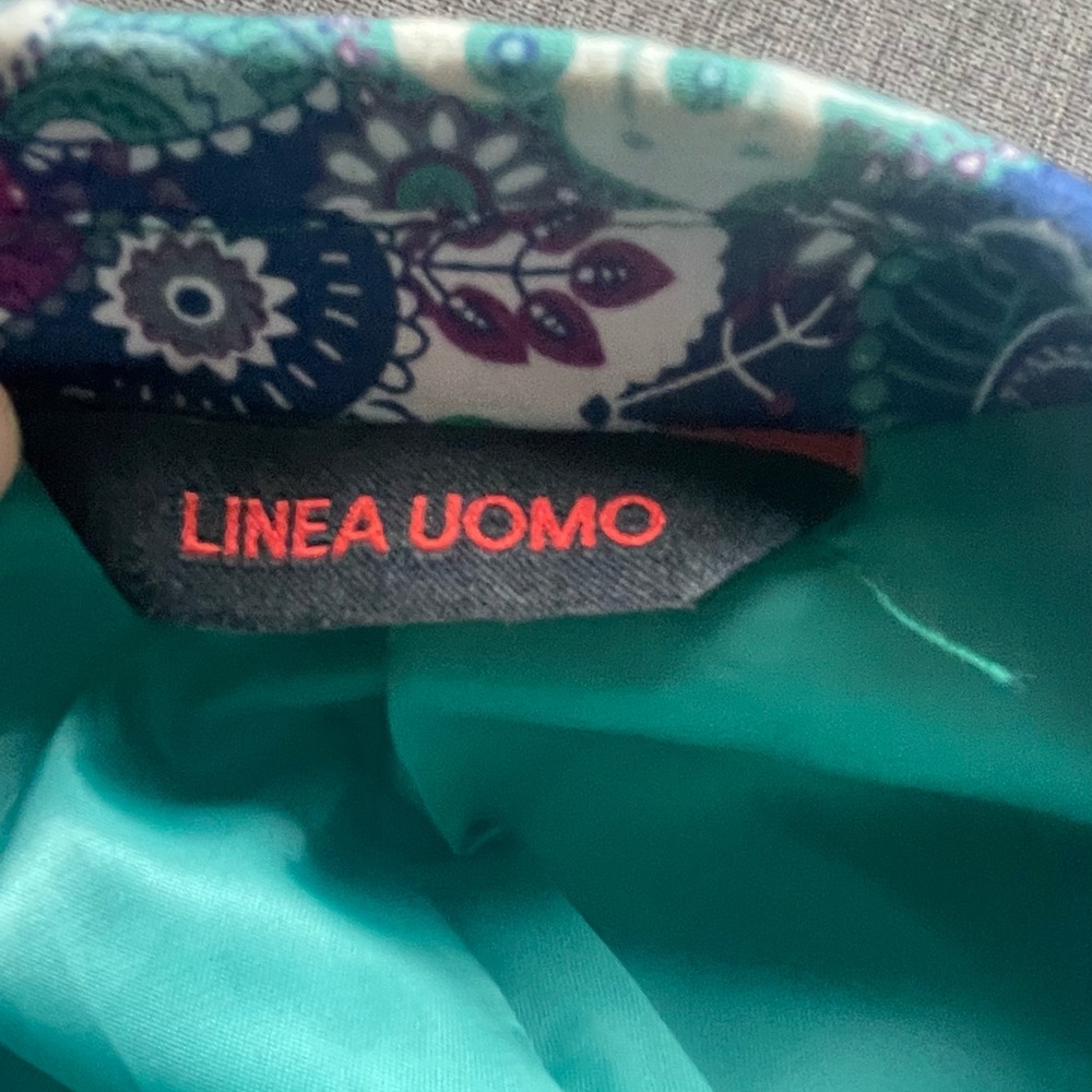 Linea Uomo Teal and floral blazer - Picture 2 of 3